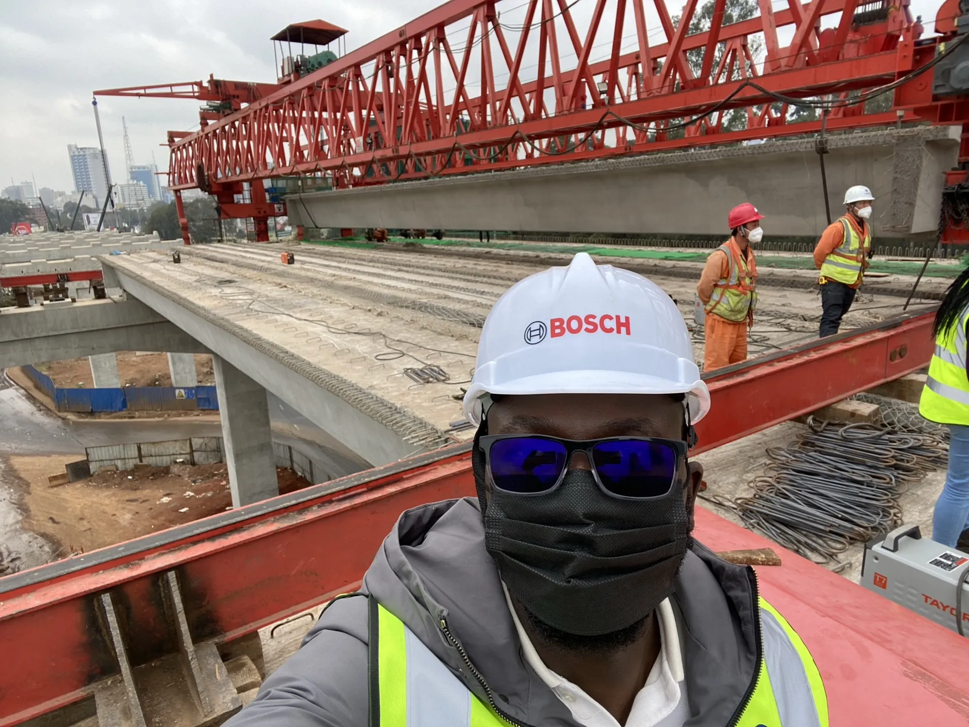 Nairobi Expressway girder installation