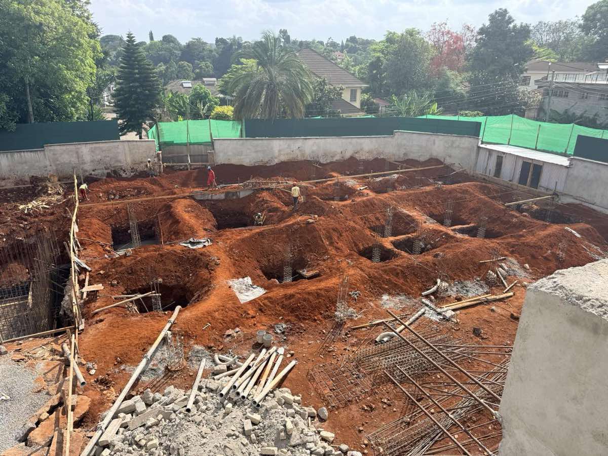 Foundation excavation and substructure works at the Kitisuru hotel site